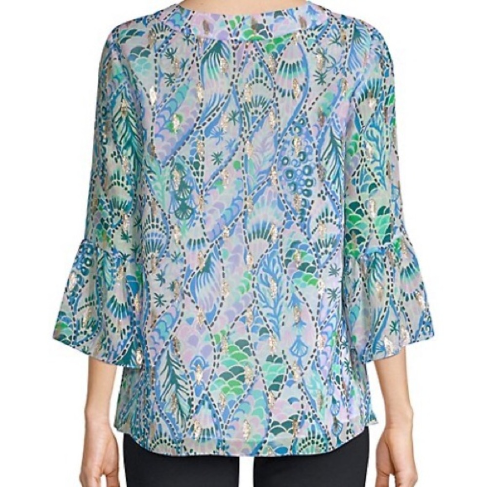 Lilly Pulitzer Elenora Top Tails of the Sea NWT - Picture 2 of 2